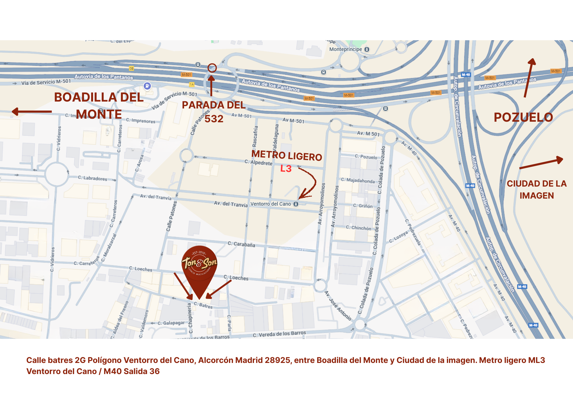 Ubicación de Ton y Son en Alcorcón